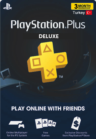 Playstation Store Турция: 3-месячная подписка PlayStation Plus Deluxe [услуга покупки подписки в аккаунт PSN Турция]