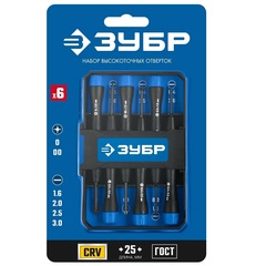 ЗУБР TX-6, 6 шт, набор отверток для точных работ, Профессионал (25658-H6)