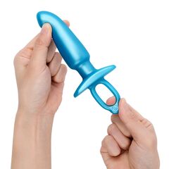 Голубая анальная пробка для массажа простаты Hither Silicone Prostate Plug - 14,3 см. - 