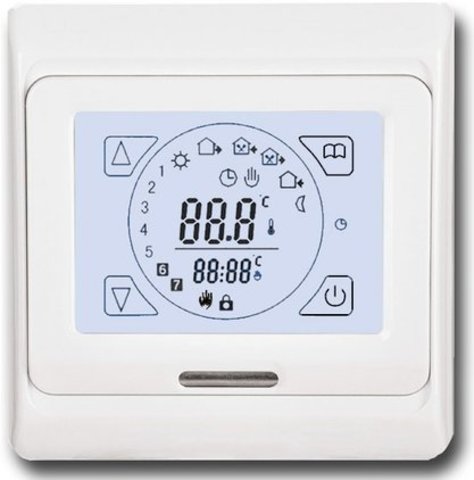 Терморегулятор для теплого пола Eastec (ИСТЭК) E91.716 Сенсорный Цвет: Белый. EASTEC E 91.716
