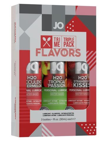 Подарочный набор ароматизированных лубрикантов Tri-Me Triple Pack Flavors - System JO JO H2O Flavors JO10060