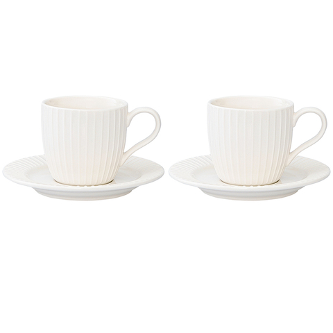Набор чашек с блюдцами 2шт 125мл Liberty Jones Soft Ripples белый