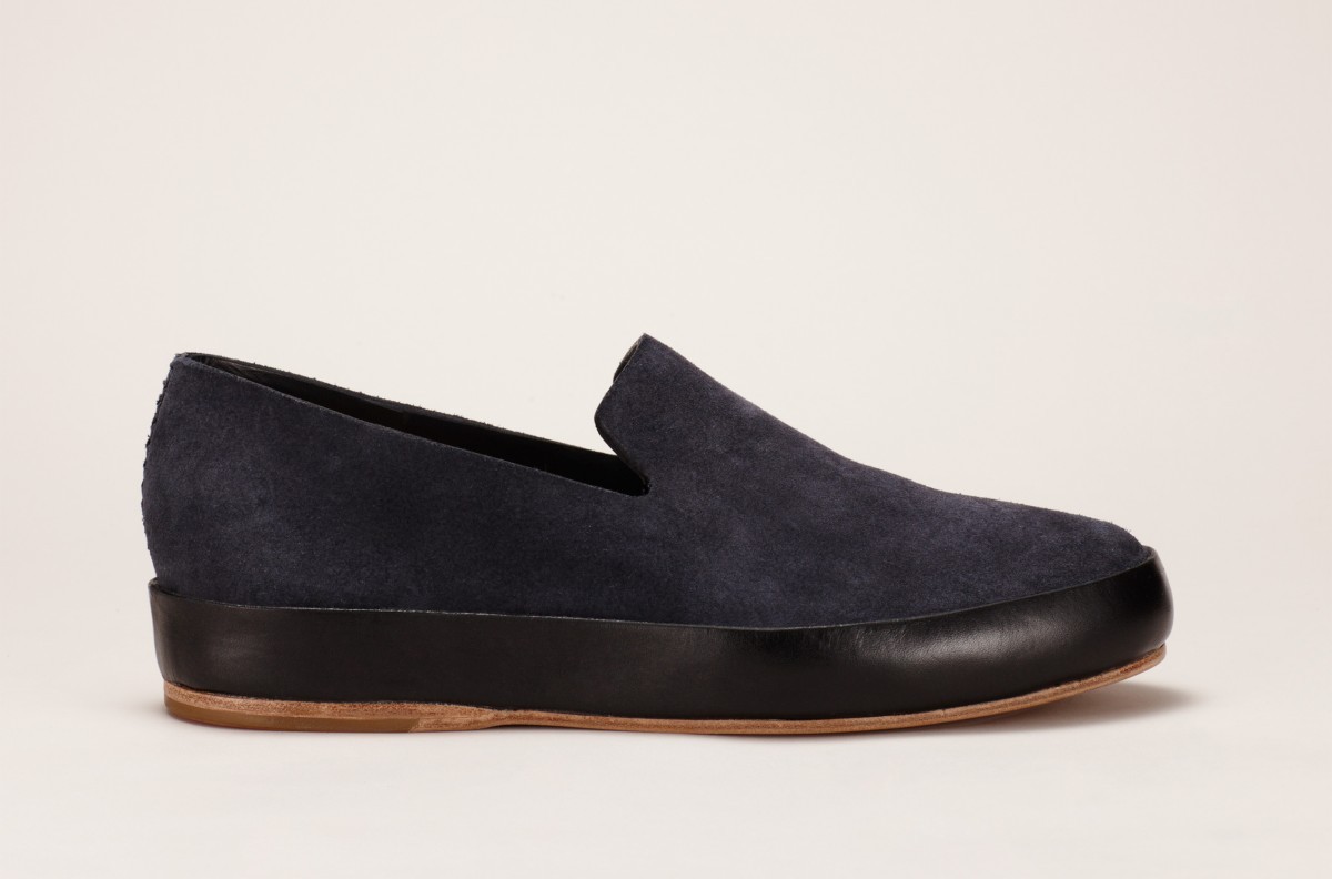 Feit Hand Sewn Slipper Men Suede Marine