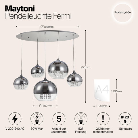 Подвесной светильник Maytoni Fermi P140-PL-170-5-N