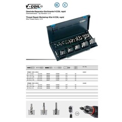 Набор для восстановления резьбы VC385 М6-М10 45пр V-Coil Rapid Volkel 04385
