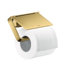 Axor 42836990 Universal Softsquare Держатель туалетной бумаги с крышкой, цвет полированное золото фото