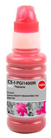 Чернила Cactus CS-I-PGI1400M Пурпурный / Magenta пигментный 100мл для Canon MAXIFY MB2040/MB2140/MB2740