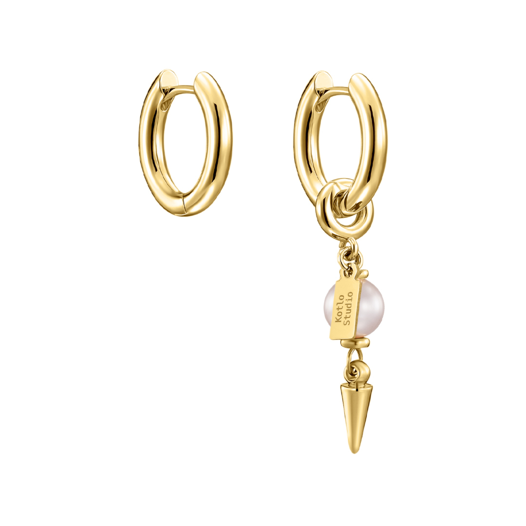 

Серьги Piece Of Punk Gold-Beige Earrings