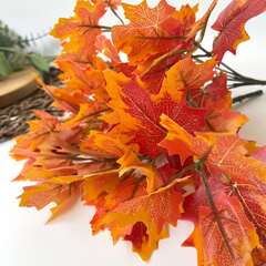 Клён осенний, зелень искусственная, декоративный букет 29 см., набор 3 букета