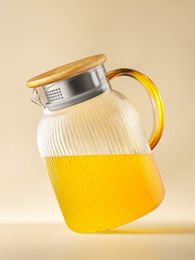 Кувшин из рельефного стекла для горячих и холодных напитков, 1200 мл