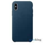 Leather Case iPhone X/XS Cosmos Blue «Космический синий»