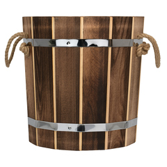 Запарник 10 л. с пластиковой вставкой, обожжённая липа, 