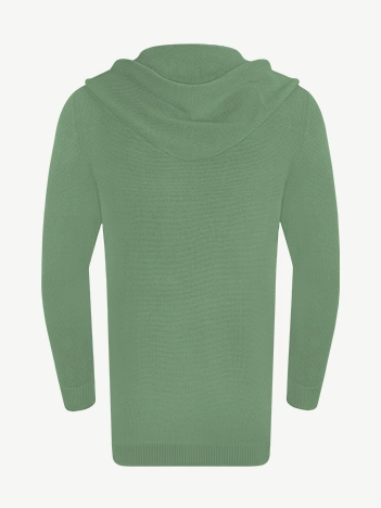 Кардиган с капюшоном из мягкой шерсти