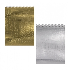 
          Блокнот А6+, гребень, Alingar, дизайнерский картон, тиснение, 48 л., клетка, "Croko", ассорти