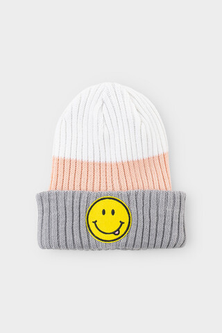 шапка  для девочки  КВ 20344/св.серый меланж,св.персик