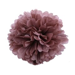 Бумажный помпон, 30 см коричневый