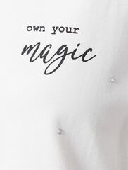 Удлиненная футболка over-size с  принтом стразами  D49.978 (113919)