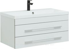 Aquanet 287675 Тумба с раковиной Верона 90 белый (подвесная 2 ящика, раковина Aquanet) (287675) фото