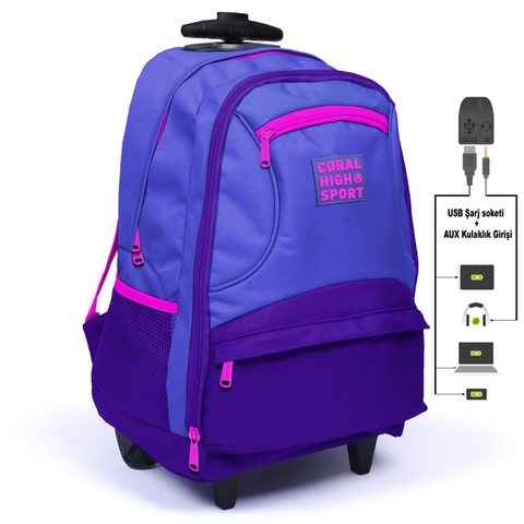 Çanta \ Сумка \ Bag CORAL HIGH SPORT ÇEKÇEK SIRT ÇANTA(USB+AUX SOKET) 23252