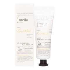 JMELLA Крем для рук "Мандарин, базилик, ветивер"-  IN FRANCE LIME & BASIL PERFUME HAND CREAM , 50 мл