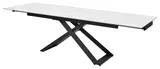 фото 7 Стол LIVORNO 180 MATT WHITE MARBLE SOLID CERAMIC / BLACK, DISAUR на profcook.ru