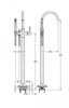 Cezares ECO-VDP-01 Напольный смеситель для ванны, хром