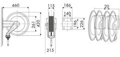Катушка 15м/воздух-вода/20 бар, RAASM 9430.104 (Италия)