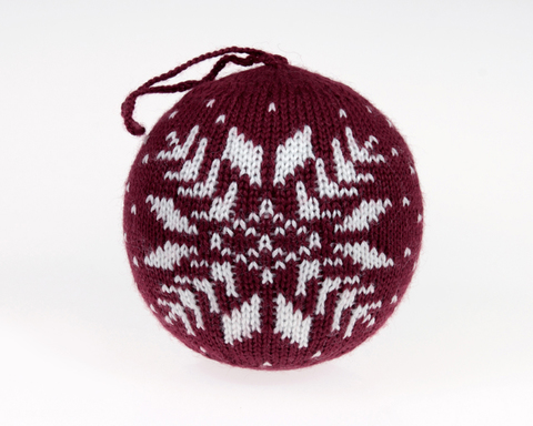 Шар декоративный 8см Luxberry Norway бордовый