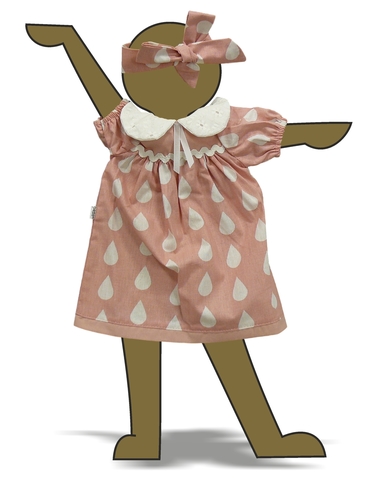 Платье с воротничком - Демонстрационный образец. Одежда для кукол, пупсов и мягких игрушек.