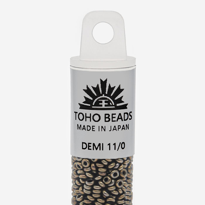 Японский бисер TOHO Demi 11/0 (№225), металлизированный, непрозрачный глянцевый