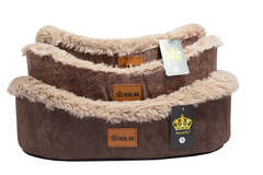 Royal pet лежанка-овал меховой вельвет шоколад №2
