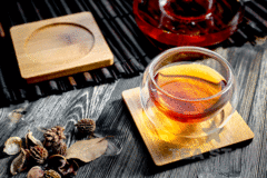 Бамбуковая подставка для пиал, чашек и кружек, 10*10 см,4 шт