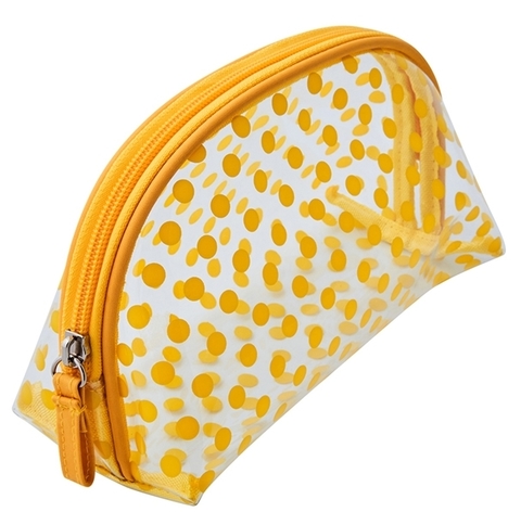 Косметичка BG-12yellow серия Горох, жёлтая 19х8,5х11,5 см (Dewal)