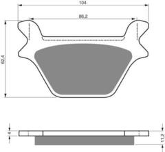 Тормозные колодки дисковые 056 S3