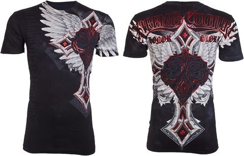 Xtreme Couture | Футболка мужская LAST BLOW Black X1242 от Affliction перед и спина