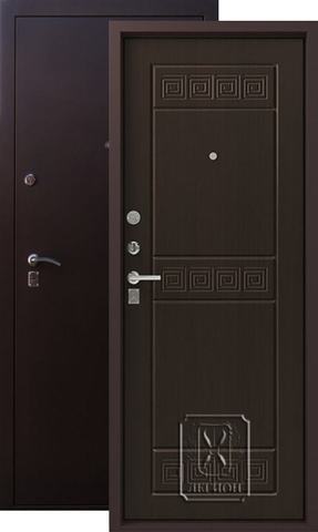 Входная металлическая дверь L-6 (шёлк бордо+венге)  Легион из стали 1,5 мм с 2 замками