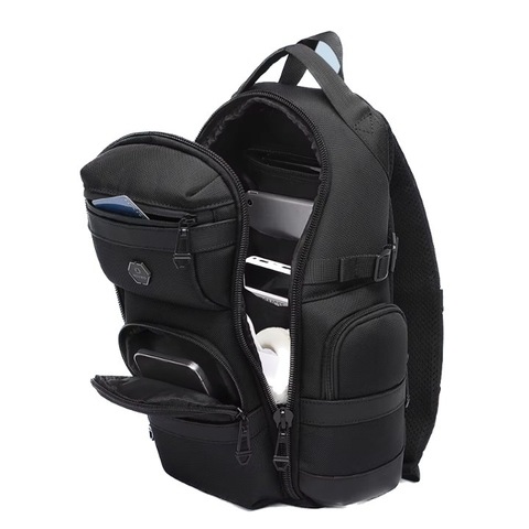 Картинка рюкзак однолямочный Ozuko 9808 Black - 5