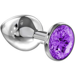 Анальная пробка Lola Toys Diamond Sparkle Small серебро_фиолетовый