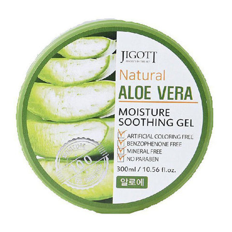 Jigott Natural Aloe Vera Moisture Soothing Gel - Гель для лица и тела успокаивающий с алоэ