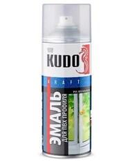 Краска аэрозоль для ПВХ профиля белая 520мл Kudo KU-6101