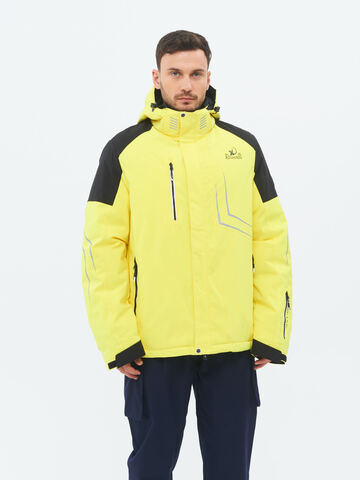 куртка горнолыжная для мужчин большого размера BATEBEILE желтого цвета.
