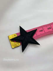 Нашивка звезда черная 3,5 см