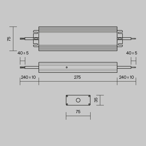 Блок питания для магнитных систем 250Вт, 48V, IP67 Maytoni Power Supply Magnetic PSL008-250W-48V-IP67