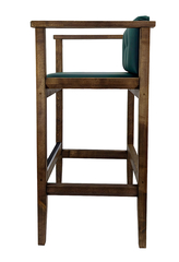 Кресло бильярдное изумрудно-зеленый+береза коньяк