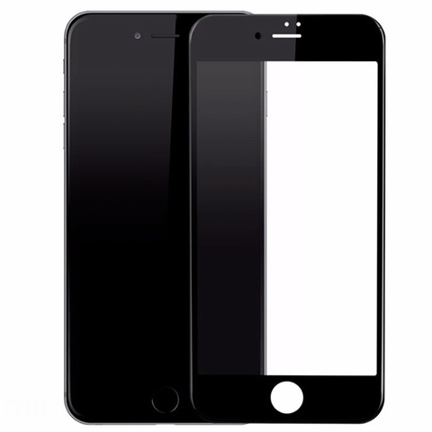 Защитное стекло 5D на весь экран 0.3 мм 9H для iPhone 7 / 8 / SE 2020 / SE 2022 (Черная рамка)