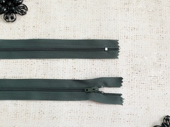 Молния брючная спираль полуавтомат, L 20 см, Т3, н/р, серо-зелёный