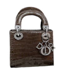 Сумка Dior Lady Dior, модель мини-формата коричневый