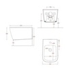 ArtCeram A16 ASB001 42 00 Биде, Artceram, A16, тип установки-подвесной, ширина, мм-360, глубина, мм-525, высота, мм-290, форма чаши-прямоугольная, отверстия для смесителя-1, крепления в комплекте, цвет-green petrolio