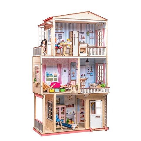 Кукольный домик РАПСОДИЯ трёхэтажный (M-WOOD)