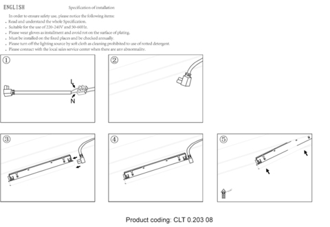 Драйвер для магнитного шинопровода 48V, 100W Crystal Lux CLT 0.203 08 BL